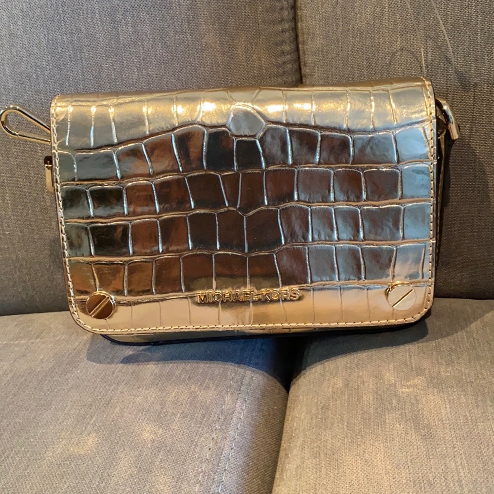 Michael Kors Metallic Gold Crossbody